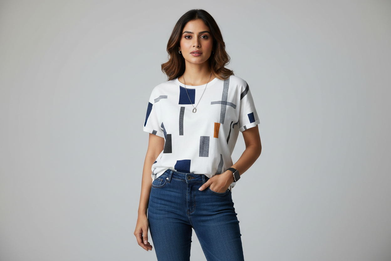 indian model wear tshirt